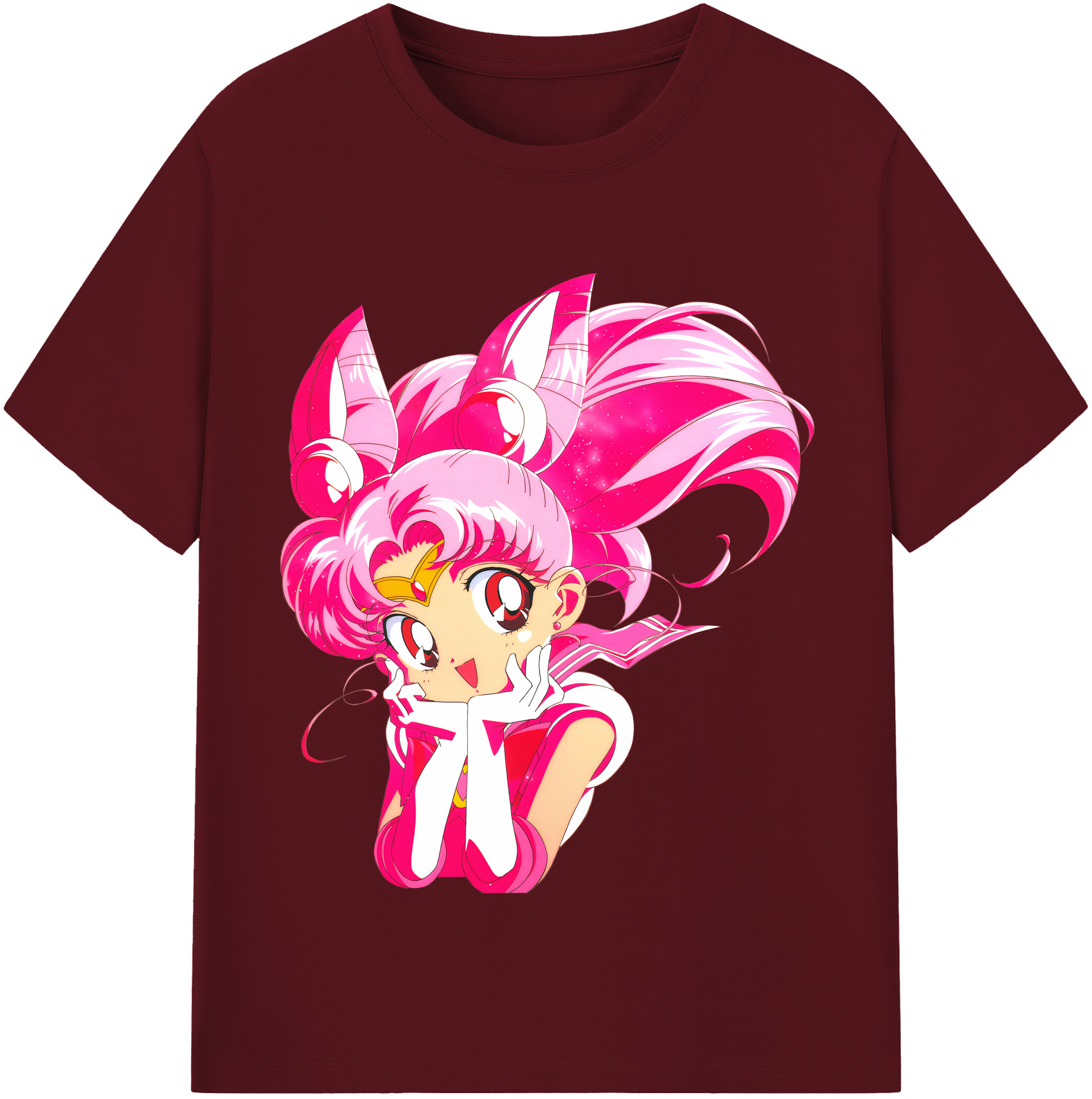 （画像用） 美少女戦士セーラームーン ちびうさ Sailor Moon Chibiusa Tsukino Usagi Small Lady Serenity 綿100％半袖Tシャツ（フロントプリント）